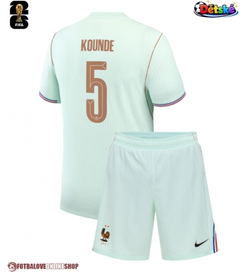 Francie Jules Kounde #5 Venkovní dres komplet pro Děti MS 2026 Krátkým Rukávem (+ Krátké kalhoty)